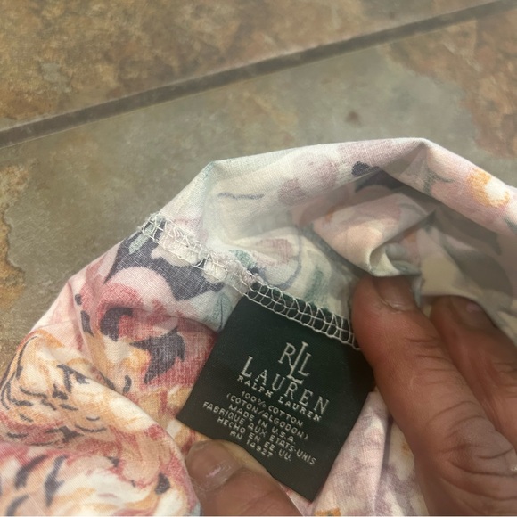 Ralph Lauren Allison Floral Pillowcases King Ruffled Cottage core Farmhouse - Picture 5 of 6